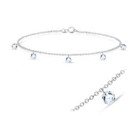 Glittering Round Crystal Anklet ANK-251-5